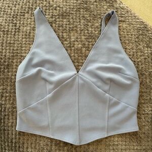 Abercrombie & Fitch Light Blue Crop Top